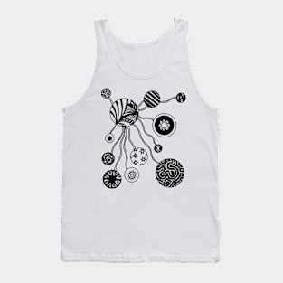 Spores in Black with Transparent background Tank Top